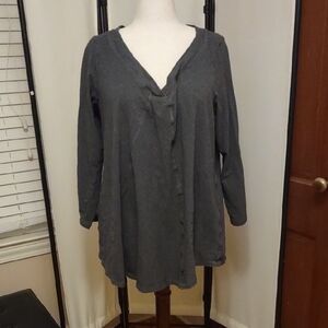 eShakti Gray Long Sleeve Women's Tunic